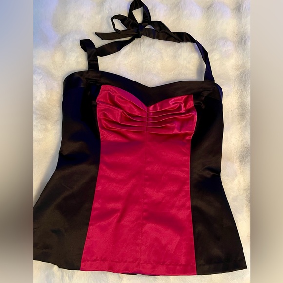 NWT Arden B Very Berry Silk Corset Top Size Small - Picture 10 of 10